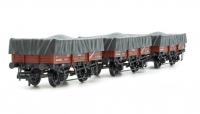 ACC3083 Accurascale UCV Clay Wagon Triple Pack - Flat Hood - BR Bauxite